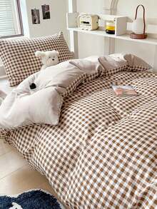 Bộ 4 món (1 vỏ chăn + 1 ga trải giường + 2 vỏ gối) làm từ cotton in họa tiết lô hội, chống trơn trượt 360 độ, không chất làm trắng quang học, thoáng khí, thấm hút mồ hôi, mềm mại, bền, chống phai màu, kháng khuẩn, giữ ấm tốt, phù hợp cho phòng ngủ, phòng khách, ký túc xá, gia đình và mọi mùa. - Ka Tiểu Ca - Xem 5