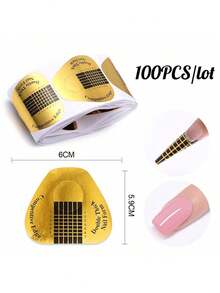 100 đầu móng giả vuông màu vàng, thích hợp cho móng giả acrylic UV hình chữ C, dụng cụ dán hướng dẫn nối móng, đồ dùng làm móng, dụng cụ làm móng, dụng cụ nghệ thuật làm móng, móng giả, dụng cụ làm móng, móng dán. - Nhiều màu - Xem 8