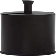 Acceso fácil a papel higiénico negro mate resistente al óxido, con tapa y mango para fácil agarre, capacidad para varios rollos, ideal para el baño o cualquier lugar donde se use papel higiénico - Negro Mate - Ver 6