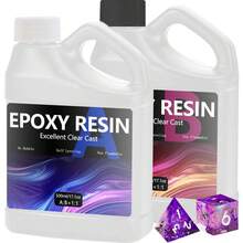 1000ml/34oz Epoxy Resin Kit, 1:1 AB Clear Epoxy Resin, Self-Leveling, Non-Yellowing, Bubble-Free, Tabletop Epoxy Resin Set, Suitable For DIY Jewelry Making, Coating, Wood, Resin Molds, Etc. - Multiple Specifications - View 10