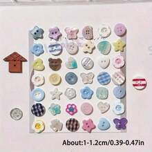 20pcs Assorted Colorful Buttons Set, Suitable For DIY Clothing, Sweaters And Crafts Decoration (Random Styles)
