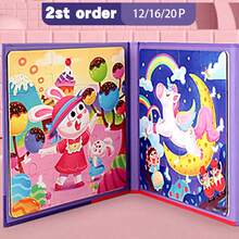 Magnetic Puzzles Suitable For 3-8 Years Old Children, Dinosaur, Fruit And Other Styles, Magnetic Writing Books, Travel Puzzles, Preschool Educational Toys - PT221 - View 18