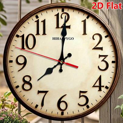 1PC, 2D Flat 10inch Silent Wall Clock, Designed With Retro Cream Dial, Round ShapeThis Modern Minimalist Clock Operates On Batteries And Is Easy To Read, Making It Perfect For Kitchens, Offices, Bedrooms, Bathrooms, Classrooms, And Gyms