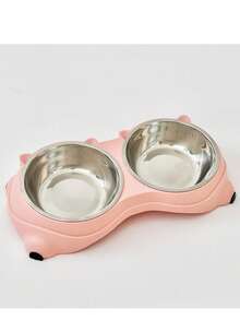 Double Stainless Steel Pet Bowl Set,  Base And Easy To Clean For Cats And Dogs, Indoor And Outdoor UseMacaron Stainless Steel Pet Bowl - 1.2L - View 10