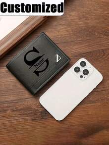 1pc Personalized Men's Wallet, Father's Day Gift, Can Customize Photo And Name, Father's Day Gift, Men's Gift, Dad's Birthday Gift, Personalized Gift, School Supplies, Back To School, Office Supplies, School Supplies, Classroom Supplies, Teacher Gift - Multicolor - View 8