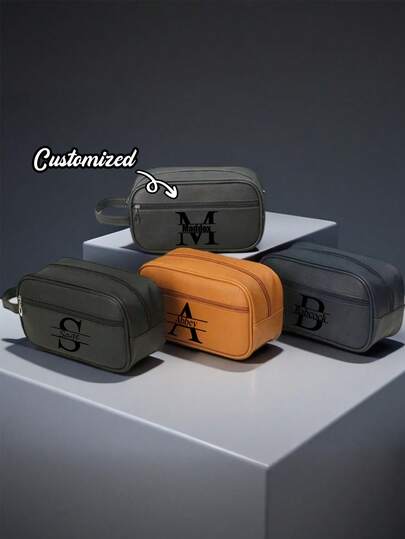 Personalized Embroidery Men's And Women's Handbags Multi-Functional Waterproof Makeup Bag Towel Toothbrush Storage Bag