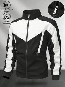 Men's Knitted Casual Jacket, Suitable For Autumn/Winter, Fashionable Multi-Layer Styling Options, Fits Various Styles