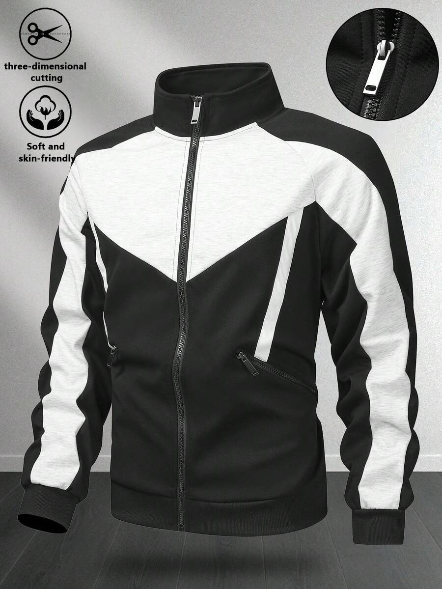 Men's Knitted Casual Jacket, Suitable For Autumn/Winter, Fashionable Multi-Layer Styling Options, Fits Various Styles