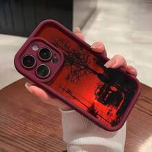 Funda para teléfono con silueta de árbol y cielo rojo, compatible con fundas de , Oppo, Honor, Redmi, , Vivo y , así como con  17,  16 Pro Max,  15 Pro Max,  13 y  12. Fabricada en TPU, ofrece protección anticaídas. Es una excelente opción para regalar a familiares, amigos, seres queridos, novios o novias, y también como regalo de Navidad.funda de ,  funda de  16, Navidad,  fundas de , funda de  15,  17 Pro Max, fundas para , funda de  16 Plus, regalos de Navidad, funda de  13, funda de teléfono de Navidad, funda de  16 Pro, funda de teléfono  15, funda de teléfono  13, funda de  15, rosa, funda de teléfono rosa, regalos, malvado, regalos para mujeres, funda de teléfono linda, regalos para hombres, teléfono negro Estuche, regalos para hombres - Burdeos - Ver 5