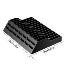 iplay 多功能游戏卡收纳架，兼容N-Switch/Switch 2游戏卡和光盘，N-Switch游戏卡收纳支架-黑色（可收纳14张游戏卡和14个游戏卡盒） - 黑色 - 查看 8