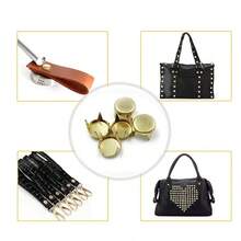 50/100pcs Round Brass 4 Claw Flat Rivets Studs 3/4/5/6/7/8/9/10mm For Leather Craft Costumes Bags Belts Shoes DIY Punk Goth Spike - Multicolor - View 3