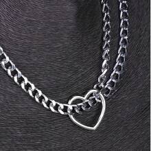 1pc Sexy Lingerie Accessory Set, Including Heart-Shaped Chain, Collar, Necklace, Restraint Strap, Adult Toy Prop, Multi-Layer Tassel Necklace, Perfect For Displaying Charm, Essential For Dates, Parties And Gatherings, Captivating For Men, Attractive Foot Gift, Sexy Lingerie, Valentine's Day Supplies, Valentine's Day Gift