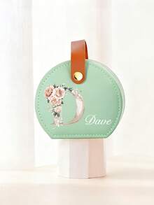 1pc Custom Jewelry Bag, Personalized Travel Jewelry Box, Custom Name And Birth Flower Jewelry Box Small Square Earrings Organizer With Handle Bridesmaid Wedding Gift Box For Sisters And Friends, Birthday, Wedding, Mother's Day, Valentine's Day, Party, Custom Small Gifts,Multi-Functional, ,Ornamental,Reusable,Exquisite,Stylish,High-Qu - Multicolor - View 18