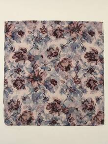 1pc Flower Print Scarf Elegant Lightweight For Casual Weekend Wear Winter Fall Valentine's Day VQZY - 多色 2 - 查看 2