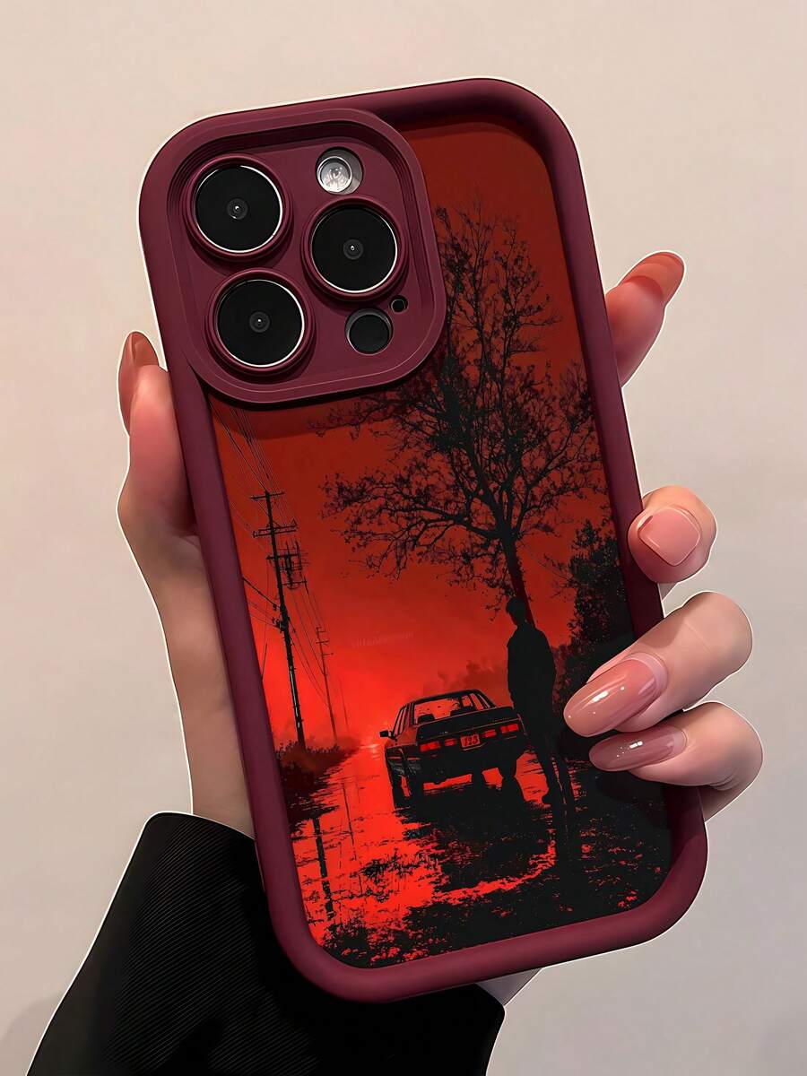 Funda para teléfono con silueta de árbol y cielo rojo, compatible con fundas de , Oppo, Honor, Redmi, , Vivo y , así como con 17, 16 Pro Max, 15 Pro Max, 13 y 12. Fabricada en TPU, ofrece protección anticaídas. Es una excelente opción para regalar a familiares, amigos, seres queridos, novios o novias, y también como regalo de Navidad.funda de , funda de 16, Navidad, fundas de , funda de 15, 17 Pro Max, fundas para , funda de 16 Plus, regalos de Navidad, funda de 13, funda de teléfono de Navidad, funda de 16 Pro, funda de teléfono 15, funda de teléfono 13, funda de 15, rosa, funda de teléfono rosa, regalos, malvado, regalos para mujeres, funda de teléfono linda, regalos para hombres, teléfono negro Estuche, regalos para hombres - Burdeos - Ver 1