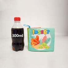 1Pc Sensory Cloth Book For Babies, Baby Cloth Book Early Learning Toys With Crepe Paper, 4 Sides 8 Pages English Mini Book Animal Fruit Farm Cloth Book - Multicolor - View 12