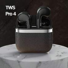 New Leather Texture Wireless Earbuds Bluetooth5.3 Headset TWS Headphones Touch Sport Gaming Headset With ENC Microphone Noise Reduction - Multicolor - View 2