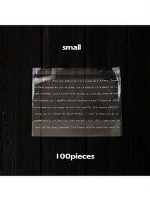 100个自封袋 - 小号 (15x20厘米) / 大号 (15x25厘米) - 透明，带法文文字 - 多用途食品保鲜袋，适用于烘焙食品和水果 - 彩色 - 查看 15