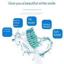 Cabezales de cepillo de dientes sónico estándar Philips ProResults HX6013/63 (3 paquetes), diseño de clic, para una eliminación talla grande efectiva de la placa, compatible con las series 3000/6000/9000 - Blanco - Ver 3