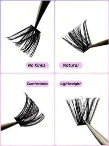160pcs 100D Fluffy & Voluminous Cluster False Eyelashes, D Curl Individual DIY Lash Extension, Soft & Natural, Lightweight & Fluttery - D - View 6