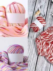 50g Premium Blended Yarn: 60% Silk, 40% Cashmere, Soft & High Quality, Suitable For Knitting And Crocheting Sweaters, Blankets, Scarves, Cardigans, Hats, Multi-Color Options, Ideal For Handicrafts - Multicolor - View 4