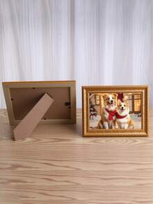 1pc 6"/7" Vintage Photo Frame Decor, Desktop Display Stand, Photo Album Holder, Multiple Sizes Available - Multicolor - View 4