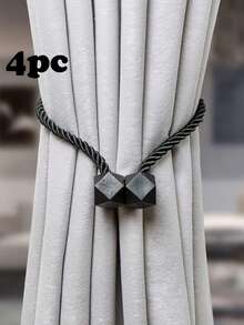 2pcs/4pcs Magnetic Curtain Tiebacks, Made Of Thicker Twisted Cord And Strong Magnets, Suitable For Curtain Fixing - Multicolor - View 21