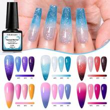 FOUR LILY 7ml 6Pcs Thermal Gel Nail Polish Set Color Changing Soak Off UV LED Semi Permanent Varnish Hybird Manicure Home Salon Kit - Multicolor - View 5