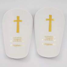 1 Pair Football Mini Shin Guards, Golden Cross Series, Unisex Thick Sports Protective Gear, Leg-Hugging Design, Suitable For All Seasons - Golden Cross - View 8