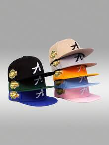 Boné de beisebol masculino moderno estilo hip hop, com design de letras bordadas, material respirável, ajustável, ideal para esportes ao ar livre, caminhadas, estilo casual urbano, perfeito para a praia no verão. Unissex, versátil e versátil, disponível em diversas cores.