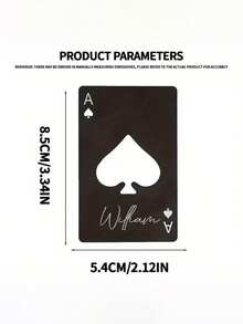 Abridor de botellas personalizado as de picas: regalo de póker de acero inoxidable - Multicolor - Ver 2