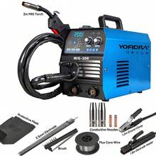Yofidra 220V 3-In-1 MIG/ARC/Lift TIG Welding Machine, 135A MIG Welder, Compact IGBT Inverter Welding Machine, Gasless Welder With IGBT, DC Inverter, Synergic Wire Feed For Repair Work - UK Plug(220-240V) - View 2