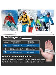 Winter Cycling Gloves, Warm Fleece Lining, Windproof Waterproof, Anti-Slip, Touch Screen Compatible, Warm Sports Gloves, Anti-Slip Silicone Grip, Suitable For Outdoor Cycling, Driving, Autumn/Winter Accessories, Motorcycle Riding Gear - Black - View 3