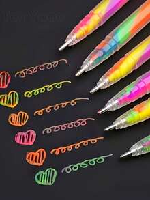 儿童金属彩虹色笔套装 - 细头绘画涂鸦笔，适合3岁以上儿童，适用于各种手工制作，是送给孩子的完美生日/复活节/新年礼物。