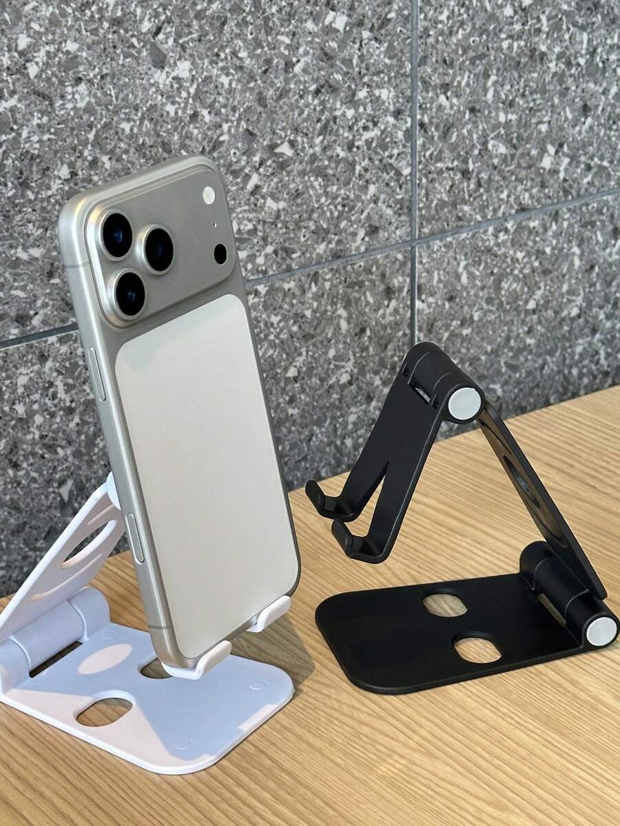 Soporte plegable y ajustable para teléfono y tableta, minimalista y portátil, para transmisión en vivo y escritorio - Multicolor - Ver 1