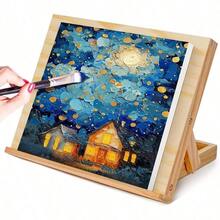 Easel Painting - Tabletop Easel Stand, Adjustable Angle Art Wooden Easels Painting, Canvases, Books, Artwork Displays Etc 13 4/5 Inches By 11 2/5 Inches - Wood - View 2