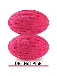 500克/250克超粗雪尼尔纱线，直径2厘米 - DIY手工编织毯，毛绒质感，厚实柔软的聚酯纤维，适合钩织舒适的枕头、毯子、地毯、宠物床、宠物窝、围巾、帽子、斜挎包等。