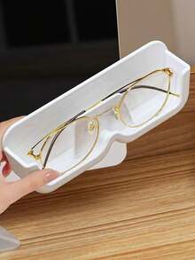 1个眼镜收纳架 – 浴室和床头柜太阳镜和近视眼镜收纳架，可展示处方眼镜、珠宝、配饰和小物件 – 适用于卧室梳妆台、浴室台面和桌面收纳