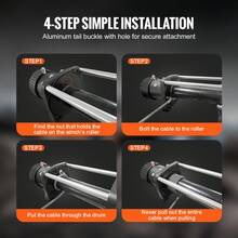 Tow Rope - Drahtwindenseil uit Kohlenstoffstahl 3/8 Zoll 100 Fuß Drehhaken 2T - Bekijken 5