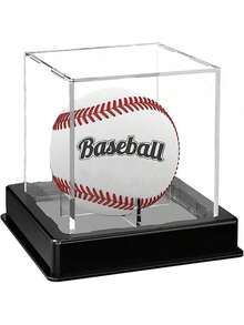 EstiloTendenciaVitrina De BéIsbol Para Pelotas, Vitrina De BéIsbol Con Soporte De BéIsbol Vitrina De BéIsbol AcríLica Vitrina De BéIsbol Con ProteccióN UV (Transparente 1)Calidad PremiumVersióN Mejorada