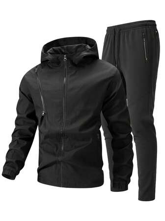 ชุดแจ็คเก็ตผู้ชายใหม่นี้ประกอบด้วยแจ็คเก็ตและกางเกงลำลอง เหมาะสำหรับกีฬากลางแจ้ง, พักผ่อนและโอกาสอื่นๆ