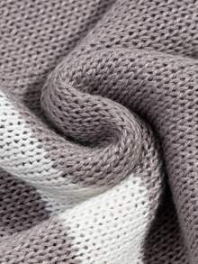 Áo len ngắn tay cổ tròn kiểu dáng thể thao tối giản, kẻ sọc số, phong cách sinh viên, unisex, mẫu mới Xuân/Hè của ANDREILEE - trắng - Xem 6