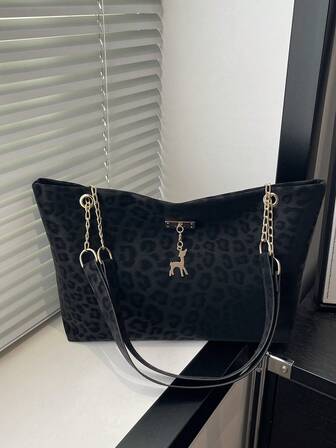 2025新款休闲大容量菱形图案纯色蝴蝶结手提包，简约时尚托特包