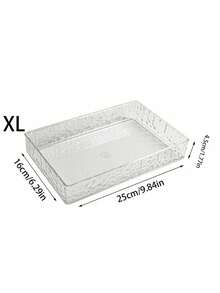 1pc Clear Drawer Organizer With Dividers For Cosmetic Storage, Dressing Table, Skin Care Product Classification, Perfume Organizer, Lipstick Holder, Eyebrow Pencil Storage Box,For Holiday Beach, Bathroom Collection, Bedroom Collection, Large Capacity - Crystal Pattern Transparent - View 9