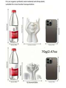 这款创意桌面收纳盒为一体式设计，采用塑料材质，不可盛水。它造型独特，功能多样，可用作笔筒、化妆刷收纳盒、装饰品、摆件或花盆。 - 白色 - 查看 8