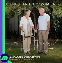 MEDICAL STORE Andadera de Lujo Adulto Tercera Edad Con Ruedas Modelo Fabricada En Acero De Alta Resistencia Altura Ajustable 6 Alturas y Plegable Por Medio de Palancas. - Con Ruedas - Ver 9