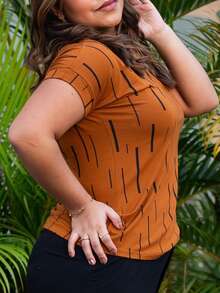 Women's T-Shirt - SHALON MODA EVANGÉLICA - Lạc đà - Xem 3