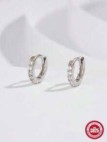 1对925纯银精致闪亮锆石鼻环，尺寸5-9毫米，小巧轻便，适合女性日常佩戴、派对和宴会等场合。 - 銀色 - 查看 11
