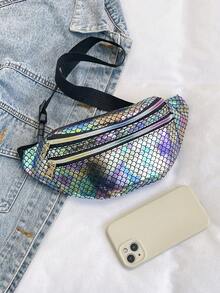 Túi đeo hông/túi đeo vai/túi đeo chéo họa tiết vảy cá thường ngày dành cho nữ - Nhiều màu - Xem 6