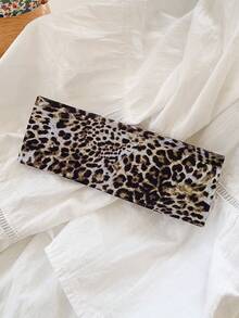 1pc Chic Leopard Print Headband, Elastic Fashion Retro Straight Fabric Sports Yoga Sweatband, New Leopard Print Headband, Street Fashion Hair Accessory Animal Hair Bands Casual Head Wrap Women Hair Accessories Summer Outfits,Festival,Party - Multicolor - View 12
